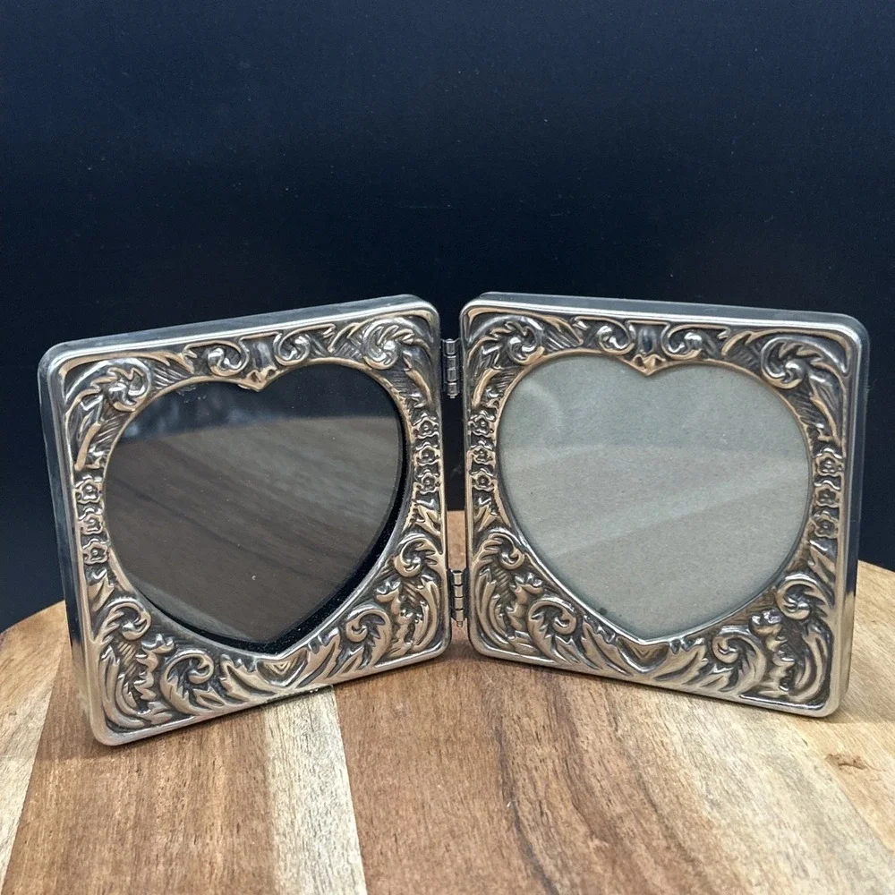 silver plated Hearts Picture Attached Frames